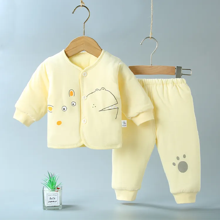新生婴儿棉服套装秋冬款0-6个月男女宝宝衣服冬装夹棉衣加厚保暖