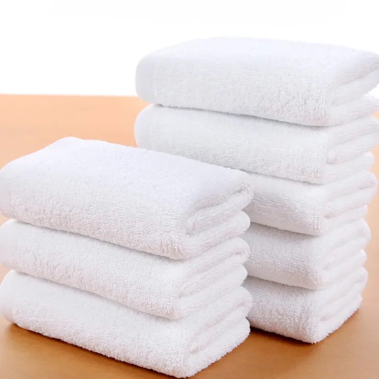 宾馆民宿毛巾纯棉面巾洗浴足疗酒店毛巾浴巾全棉家用洗脸白色毛巾
