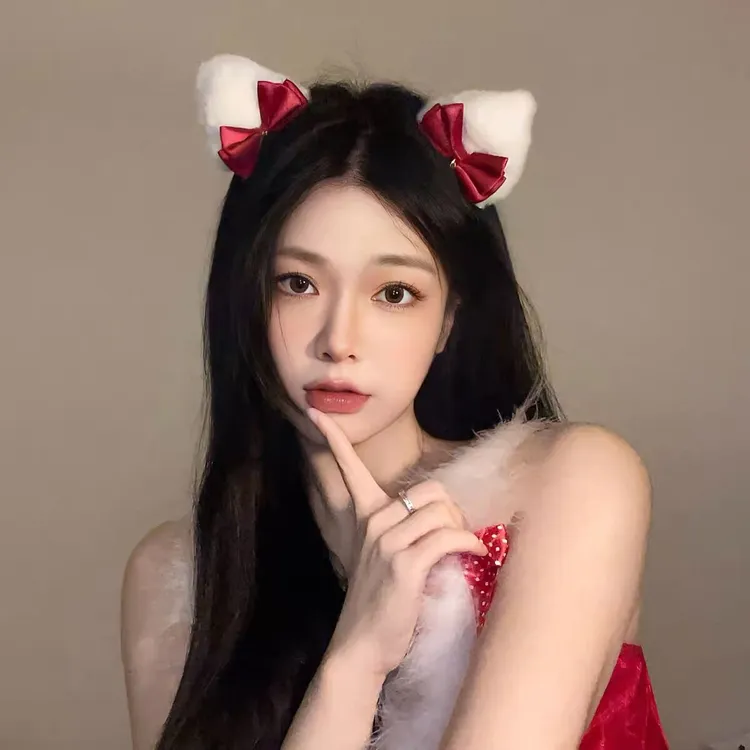 白色猫耳朵发夹女洛丽塔头饰蝴蝶结发卡发饰头饰甜美cos可爱日系