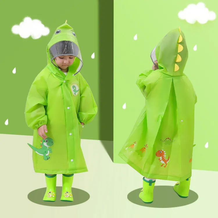 儿童长款雨衣男童女童幼儿园宝宝防水全身雨披带书包位上学雨衣