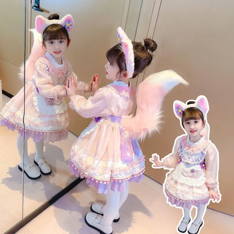 女童春秋连衣裙加绒2024新款洋气儿童玲娜贝儿蓬蓬裙女宝宝洛丽塔