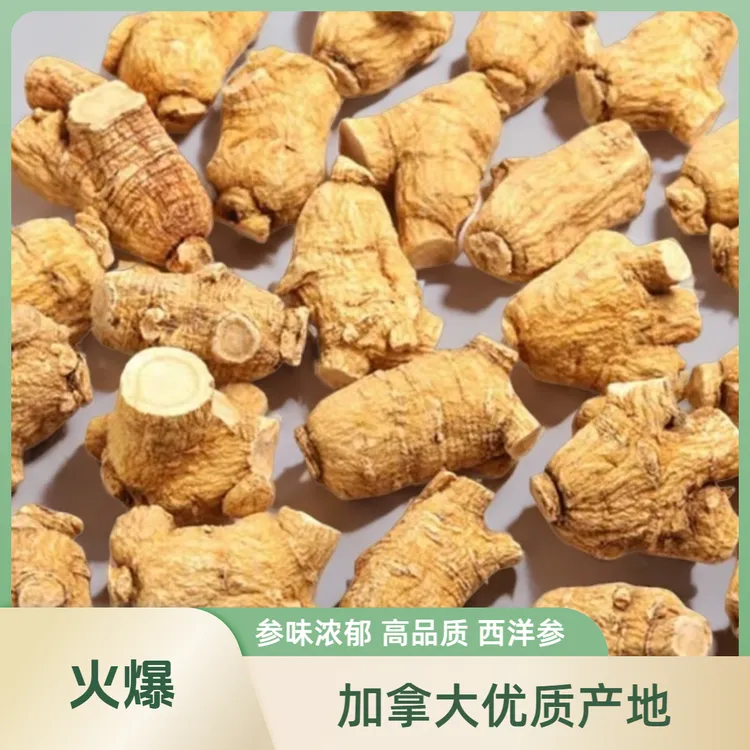 西洋参加拿大进口花旗参3-4克/果粒高品质味浓郁甘甜泡水煲汤常备