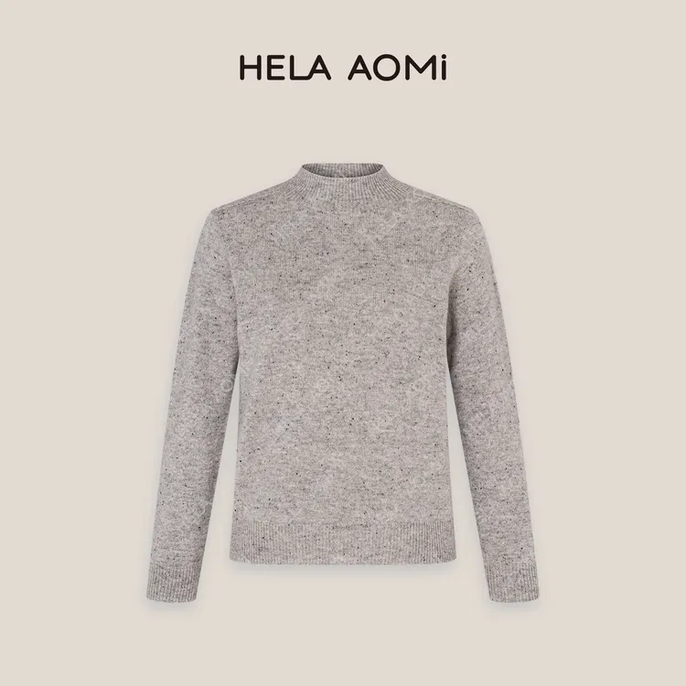 HELA AOMI “点子纱半高领”纯色半高领针织打底衫毛衣CY4CX33005