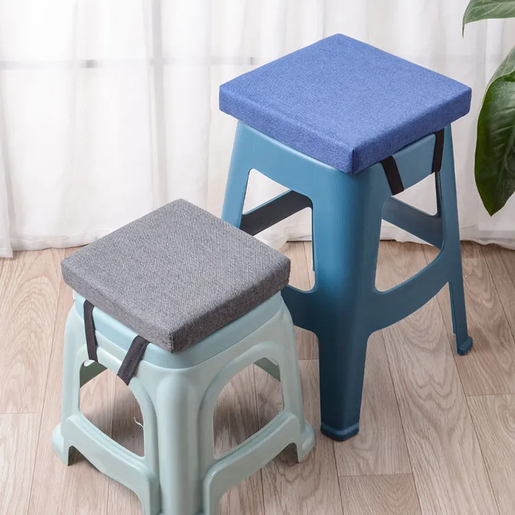 凳子坐垫上班加厚海绵正方形小坐垫服装厂椅子塑料凳座垫久坐防滑