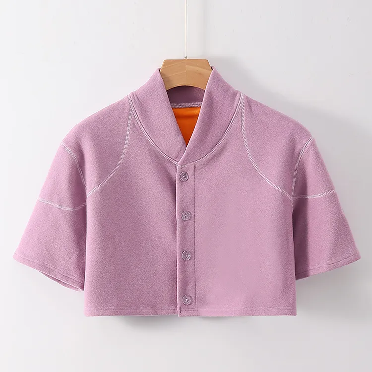 秋冬蚕丝绒保暖护肩颈椎肩周防寒女士坐月子披肩睡觉护肩膀长袖