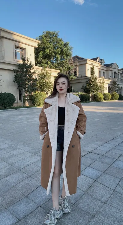 女款冬季气质时尚长款毛毛外套-2.2