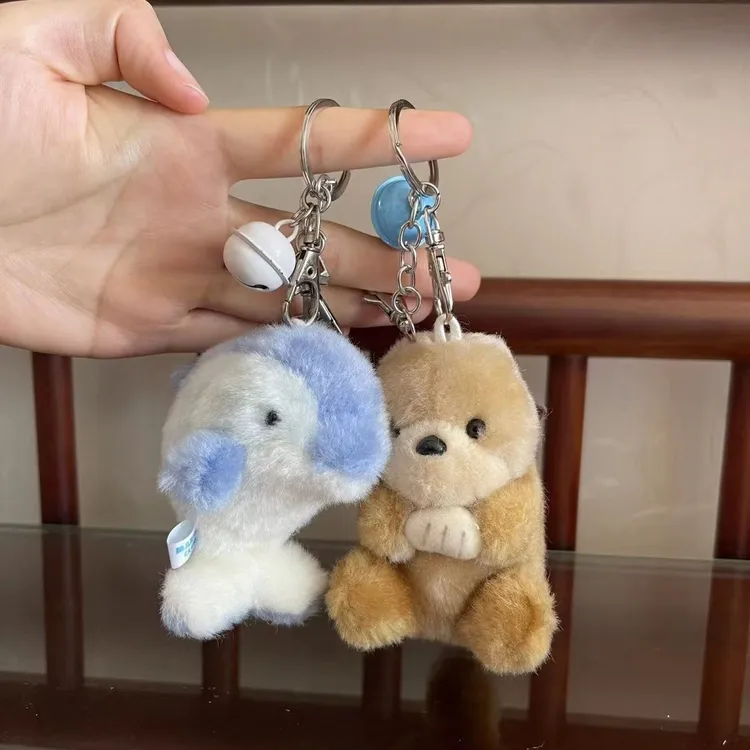 海洋系列毛绒公仔海狮呆萌挂饰毛绒小海豚挂件超可爱海洋馆纪念品