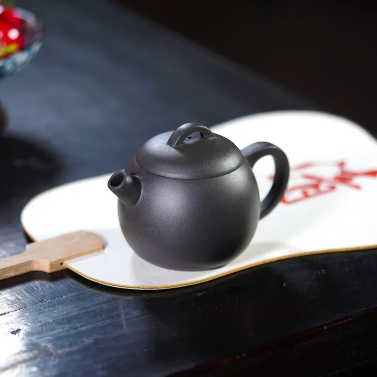 元宝壶宜兴紫砂壶天青泥手工茶壶