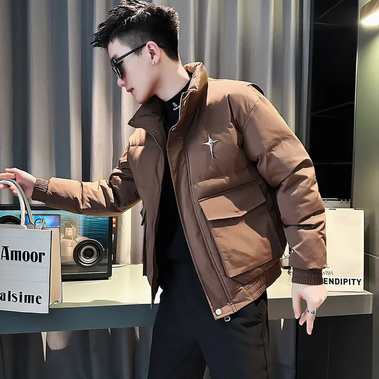 棉服男士冬季外套2025新款百搭加厚保暖棉袄立领棉衣男式冬天外衣