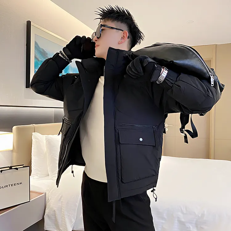 棉服男款冬季2024新款爆款连帽工装棉衣外套男生冬天衣服保暖棉袄
