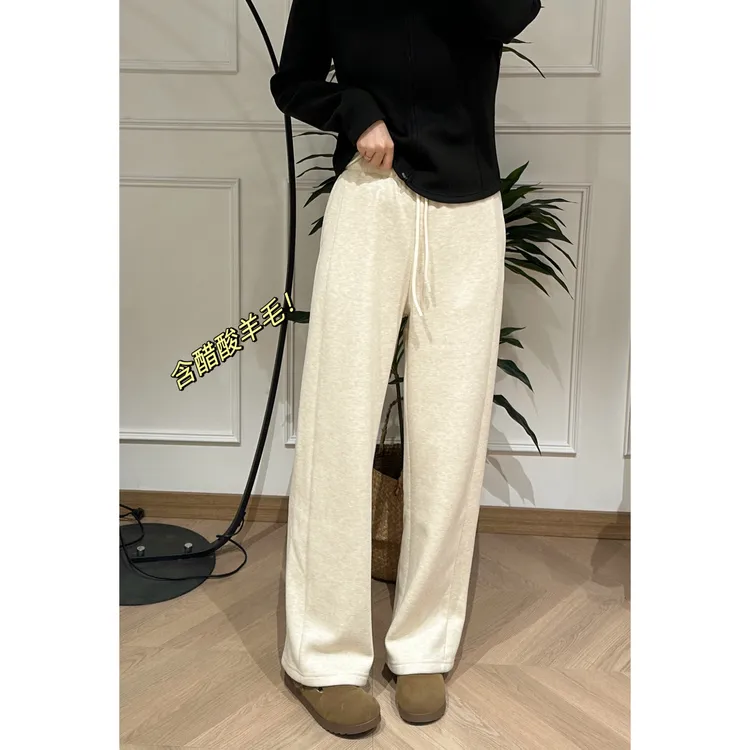 美亚恩NANA 窄版战裤！直筒加绒显瘦窄腿版长裤A0984