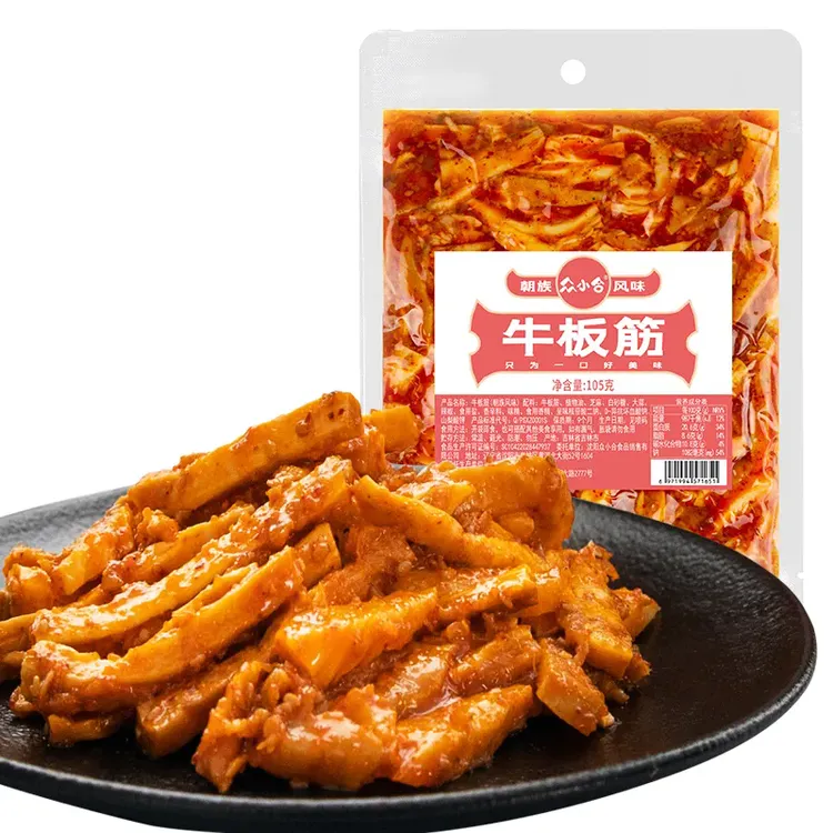 众小合大条牛板筋原切厚条口口过瘾105g*6解馋零食