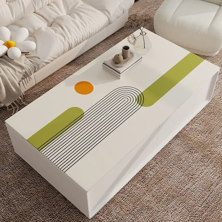 茶几皮革桌垫防水防烫简约清新电视柜皮革桌垫荔枝皮纹理长方形