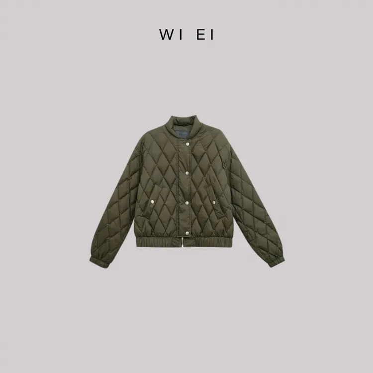 《WI EI》飞行日志*90安心鹅绒菱形格轻舒适鹅夹克绒服 外套23842