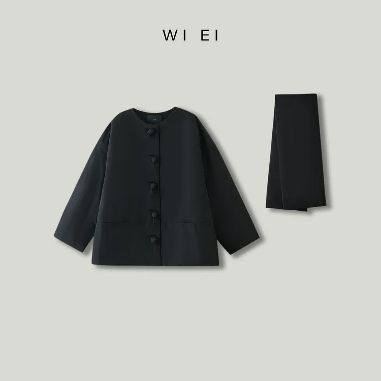 《WI EI》喜洋洋*匈牙利95霍尔多巴吉白鹅绒 圆领中长羽绒服24293