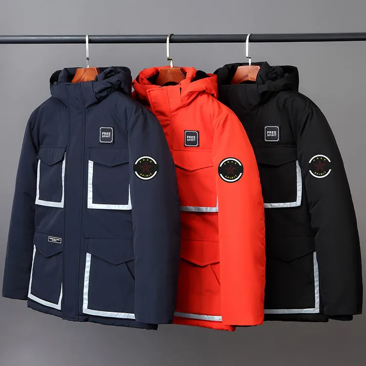 新款棉衣男冬季加厚中长款棉服中青年宽松大码保暧清仓棉袄外套潮