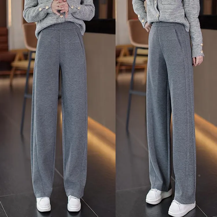 宽松休闲裤女秋冬裤子2024新款今年流行爆款镰刀裤阔腿香蕉裤