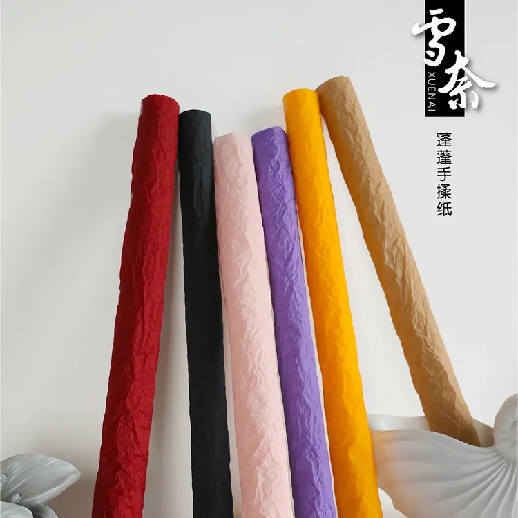 （工厂补贴）雪奈手揉纸鲜花包装肌理感 高级感花束手工diy包花纸