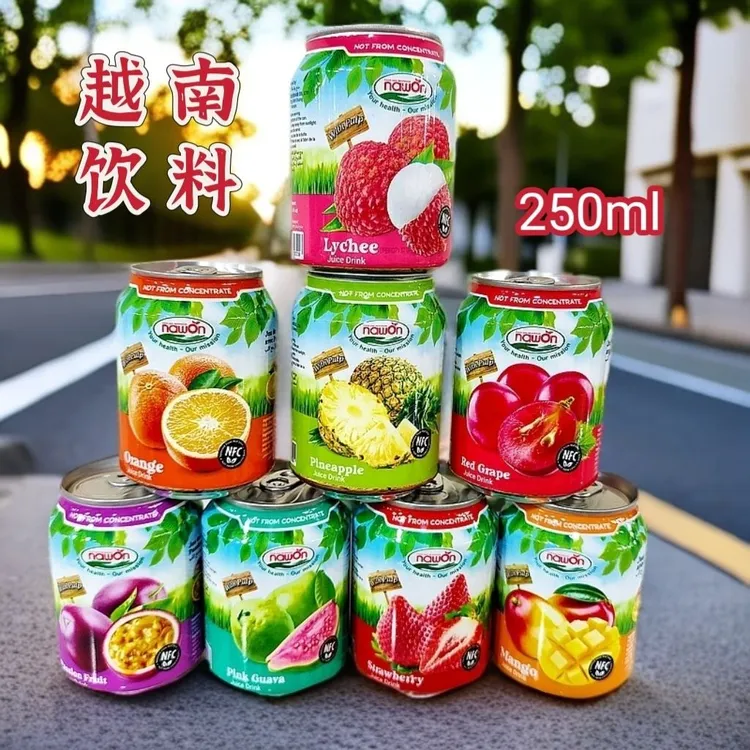 越南进口果汁饮料荔枝菠萝葡萄芒果百香果番石榴草莓橙子果肉果汁