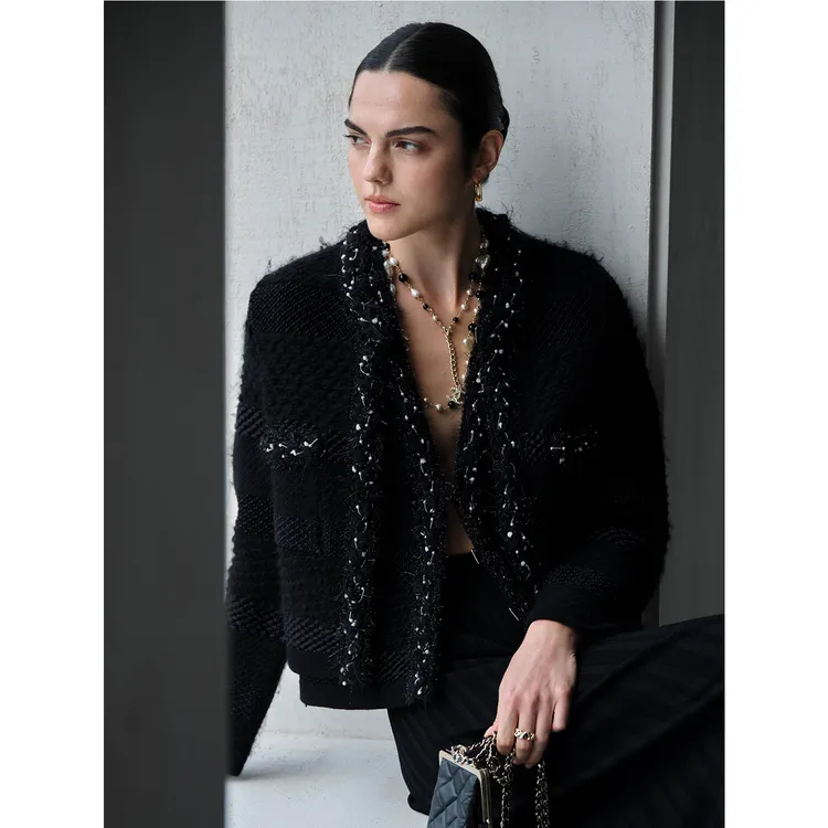 MARIUSMARIUS“800”肌理感高定小香外套气质百搭复古短款