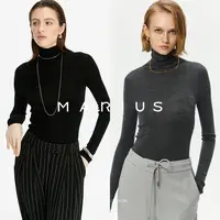MARIUS“调色师”德国扬子美利奴羊毛半高领/高领纯色打底衫女