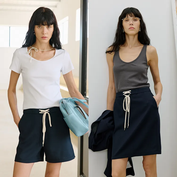 MARIUS| “小白t2.0”莱赛尔天丝短袖T经典佰搭透气显瘦U领背心