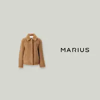 MARIUS泰迪熊"时尚翻领GUASTI骆驼绒休闲直身短款夹克外套