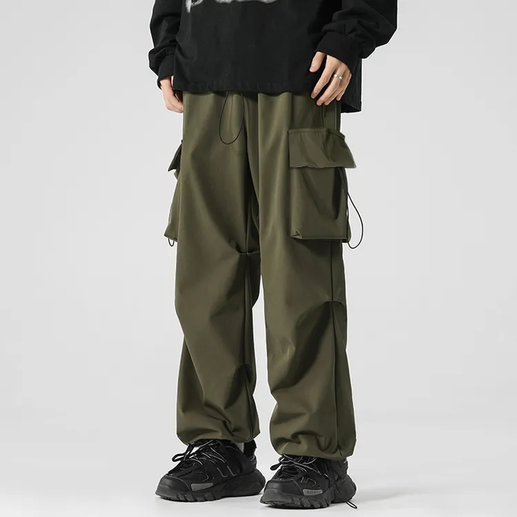 工装裤子男士春夏季潮牌宽松美式重磅机能风青少年休闲伞兵裤6603