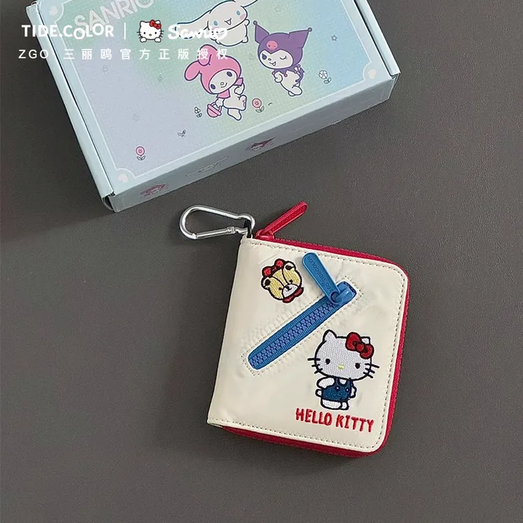 Tide color三丽鸥联名正版玉桂狗钱包短款Hellokitty卡包库洛米女