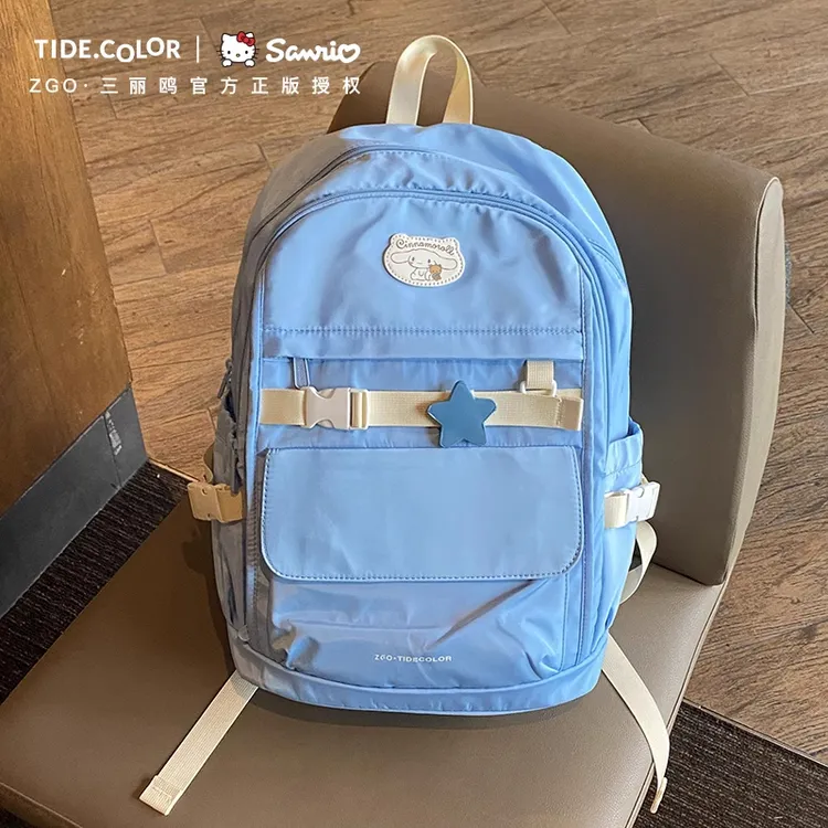 Tide color联名玉桂狗书包小学初中大学生学院风双肩包14寸电脑包