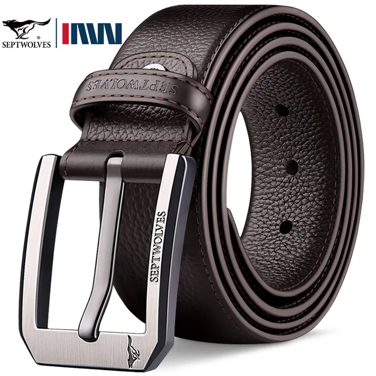 七匹狼男士皮带真皮针扣裤腰带2025新款休闲高档头层牛皮裤带爸爸