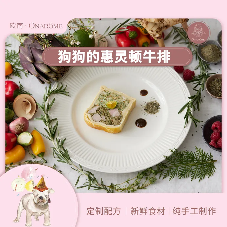 欧南狗狗惠灵顿牛排 100g/包 新鲜现做 法式烘焙 狗狗鲜食鲜粮