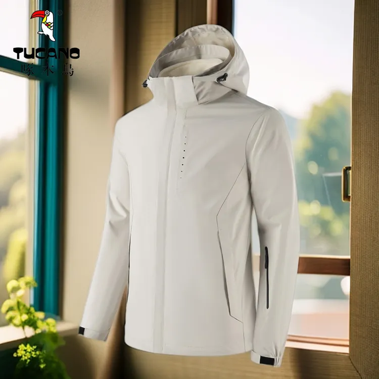 啄木鸟新款防风保暖三合一冲锋衣男士秋冬户外可拆卸连帽夹克外套