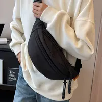 胸包男休闲斜挎包女手机腰包男生小挎包日系男士小背包男款单肩包