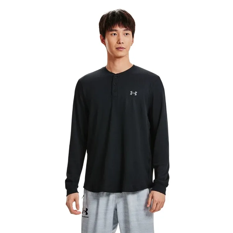 安德玛UA男DFO圆领宽松速干健身舒适休闲训练运动长袖T恤1302356