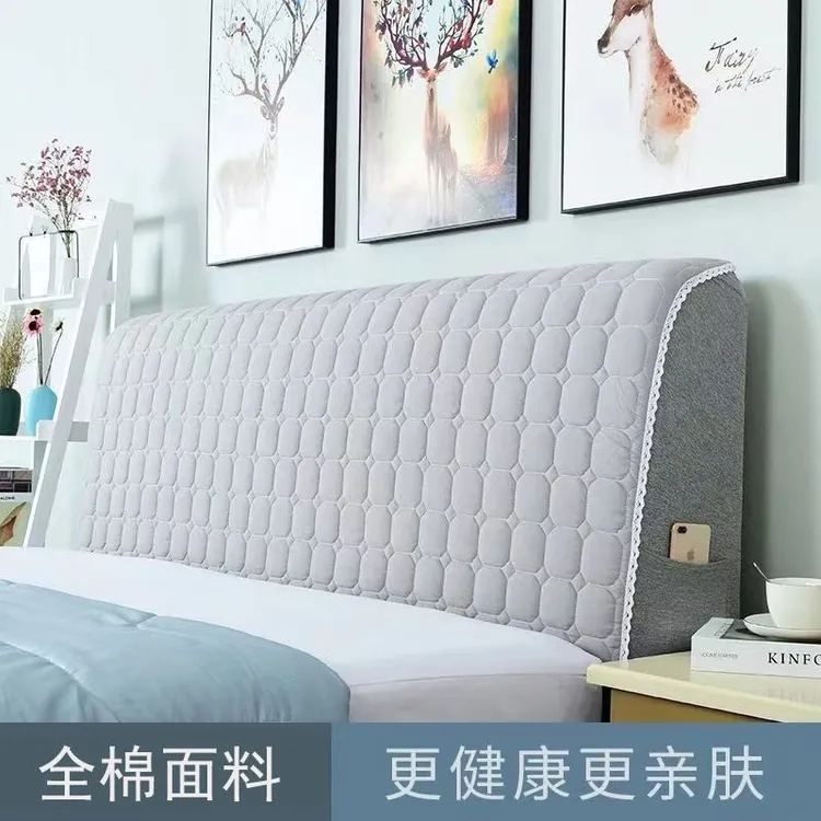 全包床头套罩2025新款全棉夹棉防尘床头罩木床头软包靠背罩