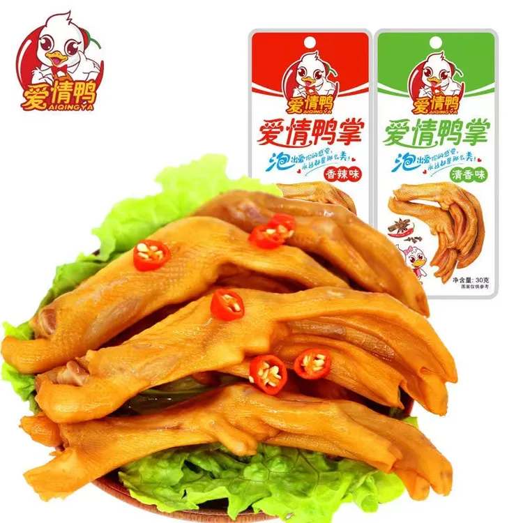 土楼泡鸭爪福建永定下洋特产香辣卤味小吃休闲零食泡鸭掌5个装