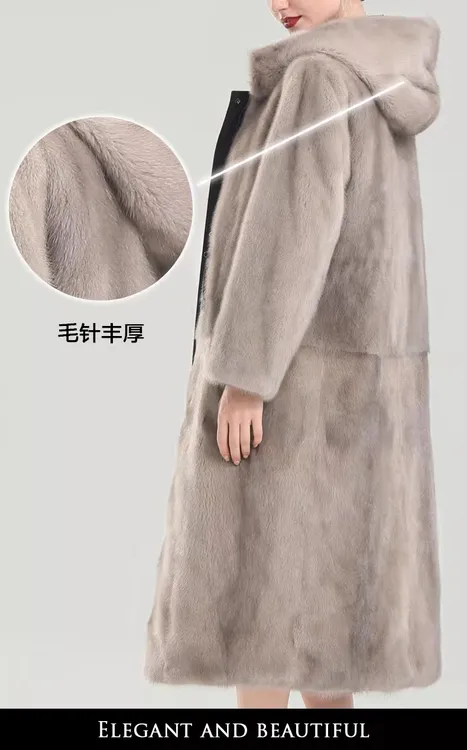 当天发【送围巾】海宁貂绒派克服女款2025新款可拆卸内胆小薇