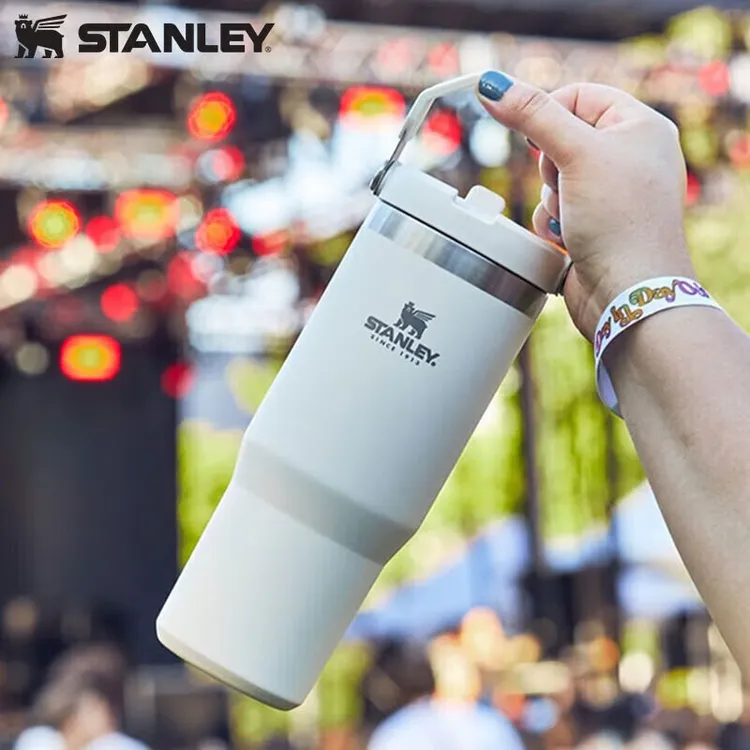 【爆款拎拎杯】STANLEY折叠吸管杯不锈钢保冷保温杯高颜值水杯露营