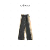 CsyX2-2025S/S早春新款时尚潮流印花敦煌韵味松紧腰休闲裤K20755