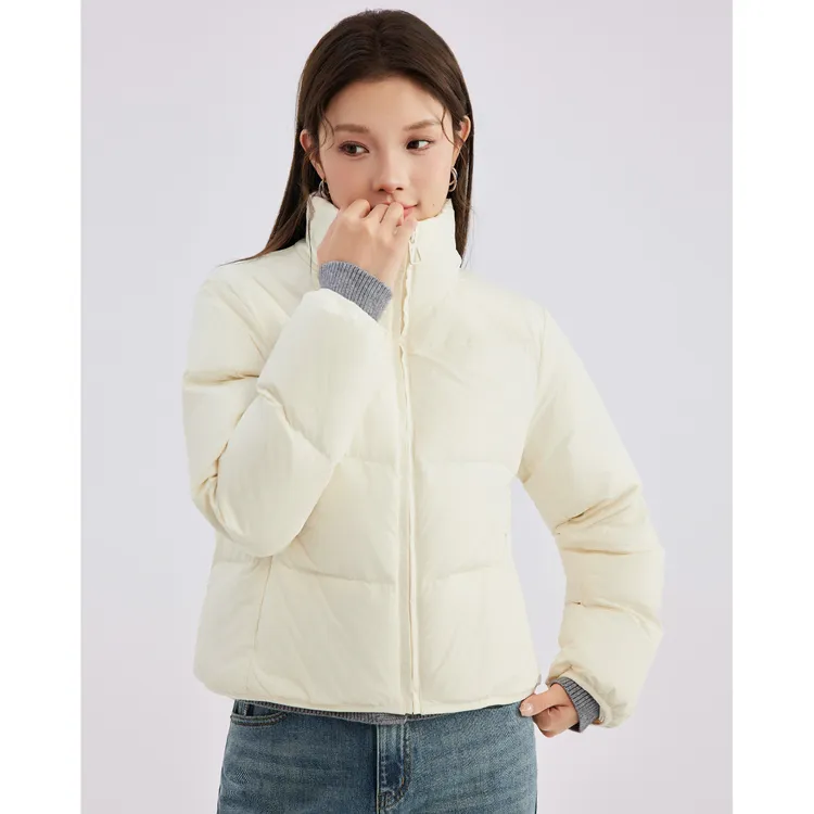 IEF/爱依服2025新款冬季气质修身时尚设计感短款立领羽绒服外套女