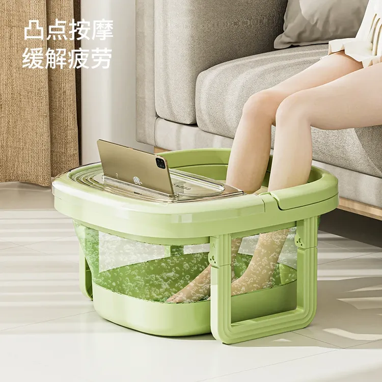 优勤居家泡脚桶家用养生折叠洗脚盆加厚塑料宿舍按摩保温好足浴盆
