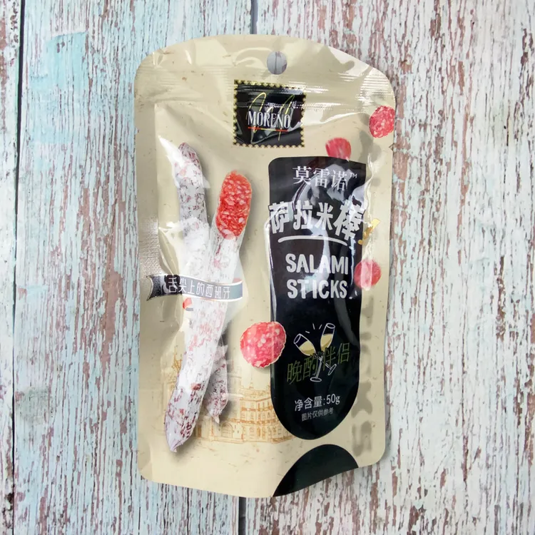 新款西班牙风味莫雷诺棒萨拉米迷你棒冷藏保存开袋即食小零食50g