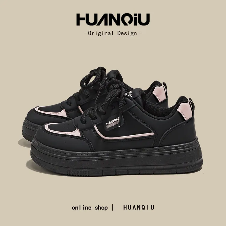 环球小众百搭超轻板鞋女2025新款厚底增高超软学院风炸鞋子HC060