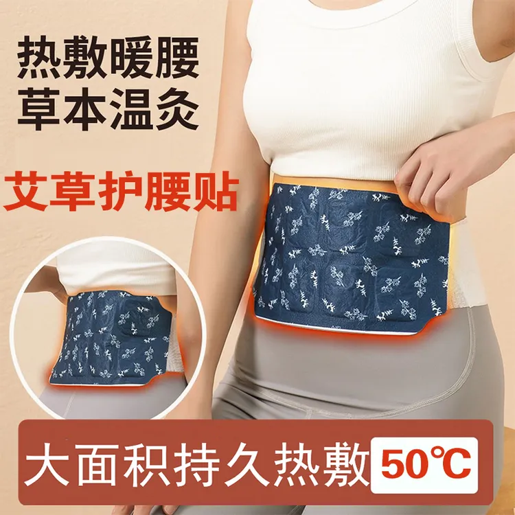 【5片装】蕲艾腰腹贴热敷腰带腰部发热贴艾灸贴艾草蒸汽舒缓暖腰带