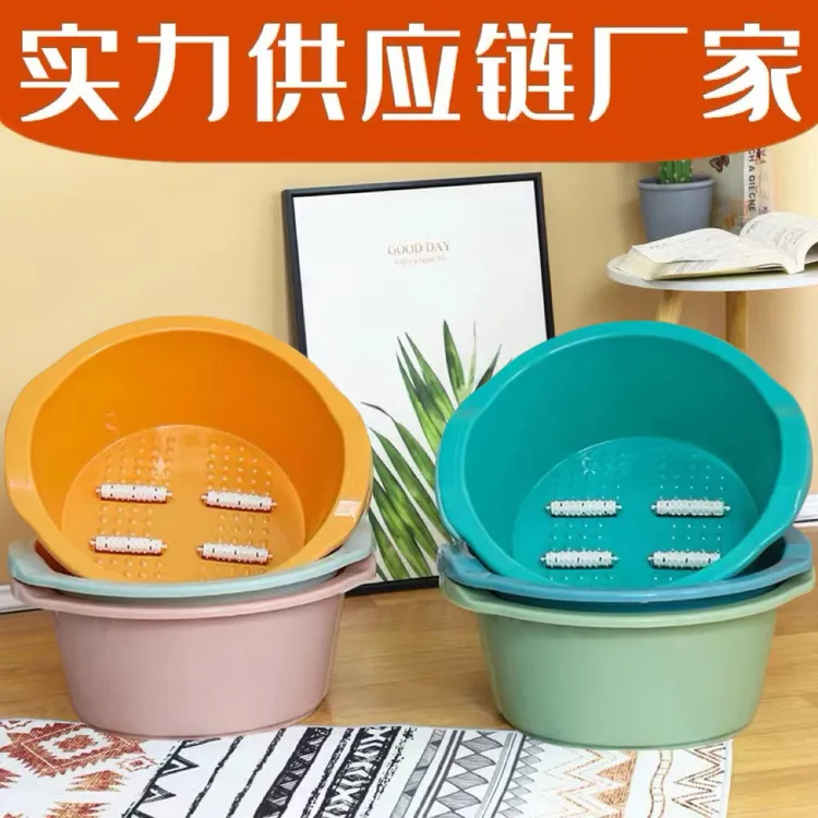 家用加厚洗脚盆加高泡脚桶高深特大泡脚盆洗脚桶足浴盆足浴桶大号