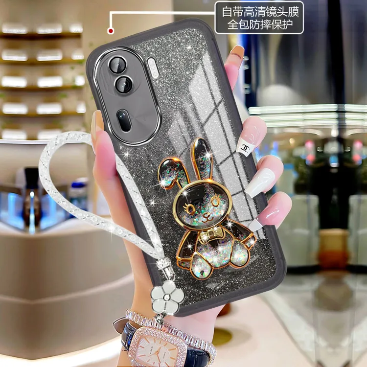 opporeno11手机壳网红透明保护OppoReno115g女新款PJH110支架软壳