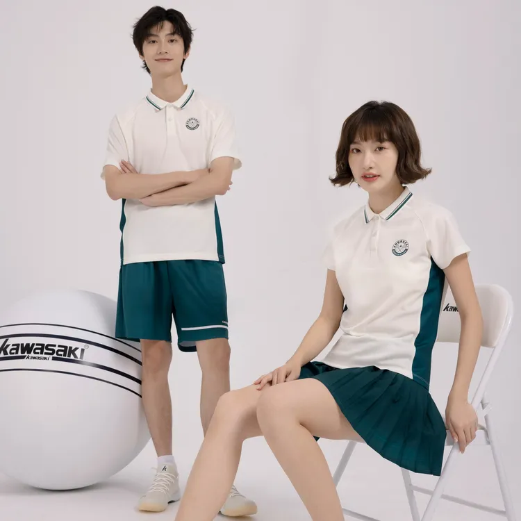 kawasaki/川崎川崎复古羽毛球服短袖T恤B1995/B2995舒适夏季透气