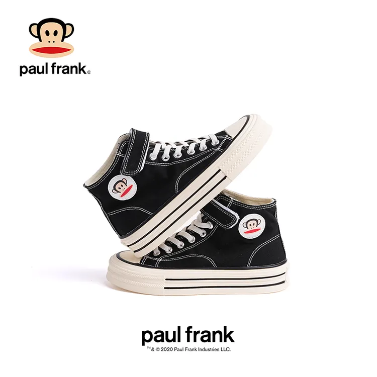 大嘴猴童鞋儿童高帮春季帆布鞋女童百搭潮流时尚透气男童运动鞋子