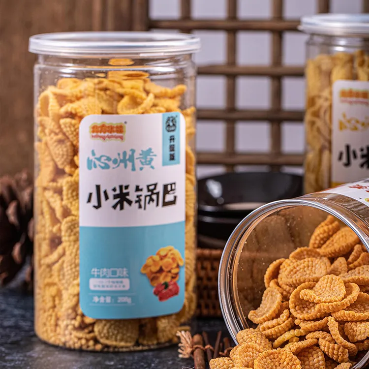 北方水城山西沁州黄小米脆锅巴g*罐膨化零食多口味葱1g